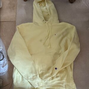 Champion Men's Light Yellow Hoodie
